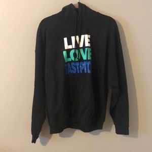 black sweatshirt